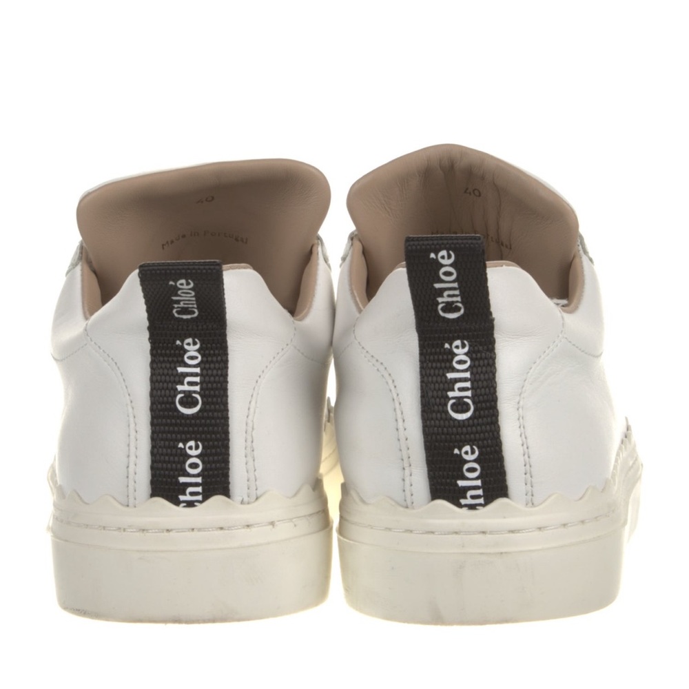 Chloe White Sneakers with Black Accents